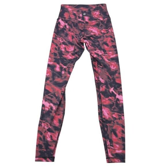 Lululemon Align High-Rise Pant 28" Nulu In Intensity Pink Blossom Multi Size 4 - Picture 3 of 6